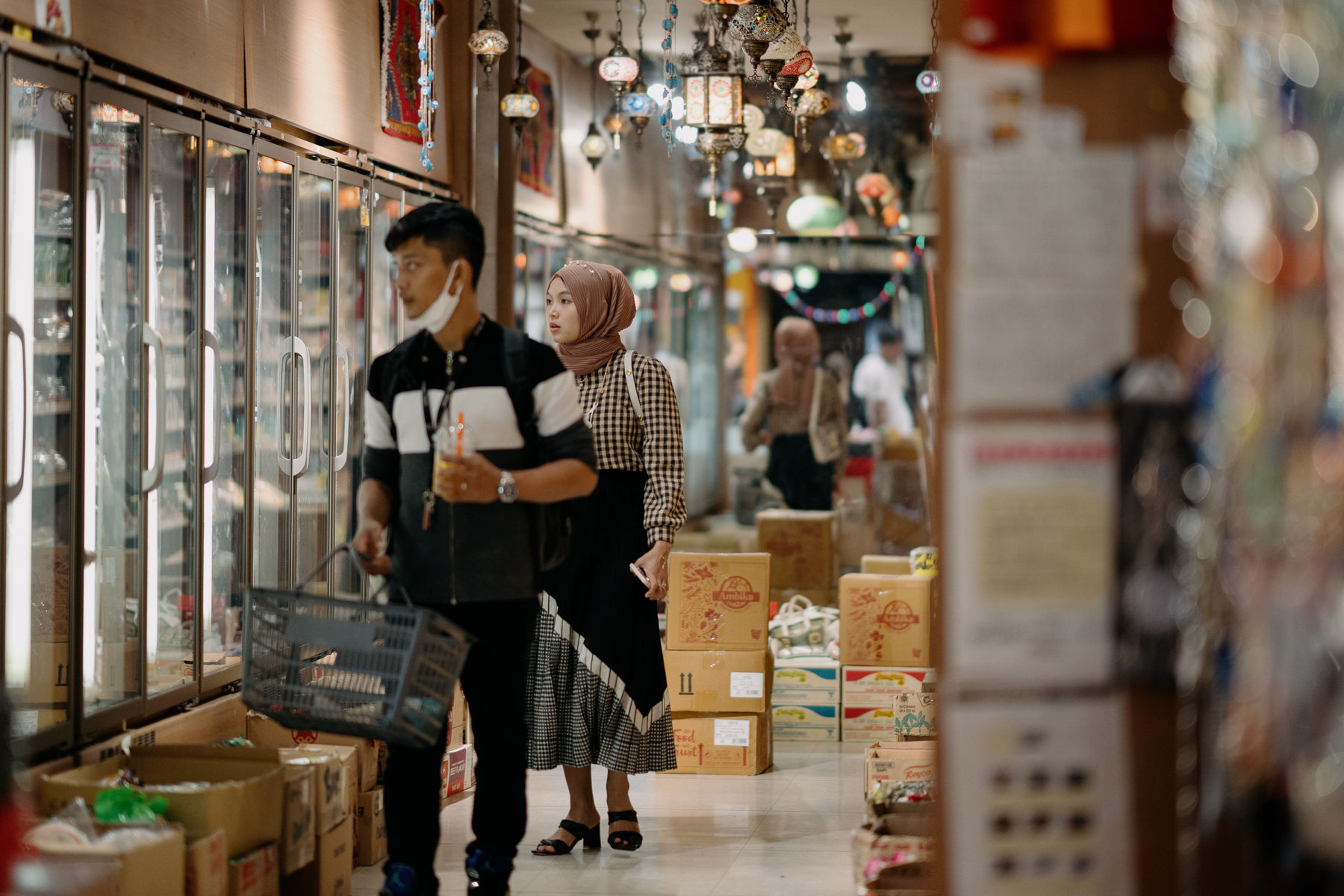 <span style="color: rgb(0, 0, 0);">Inside a halal friendly grocery store.</span>